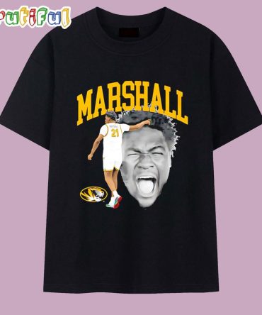 Peyton Marshall Missouri Basketball Big Head T Shirt