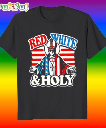 Pope Leo Xiv Red White And Holy Usa Flag T Shirt