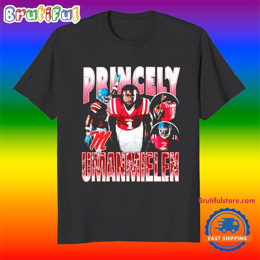 Princely Umanmielen Ole Miss Rebels Player Collage T Shirt
