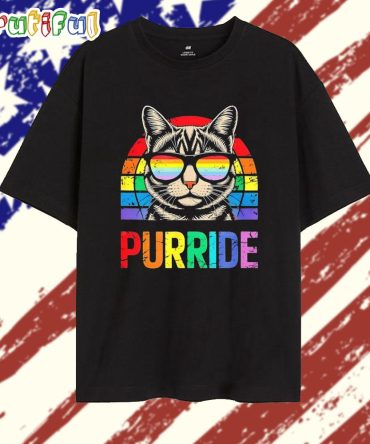 Purride Ally Cat Lgbt Pride T Shirt
