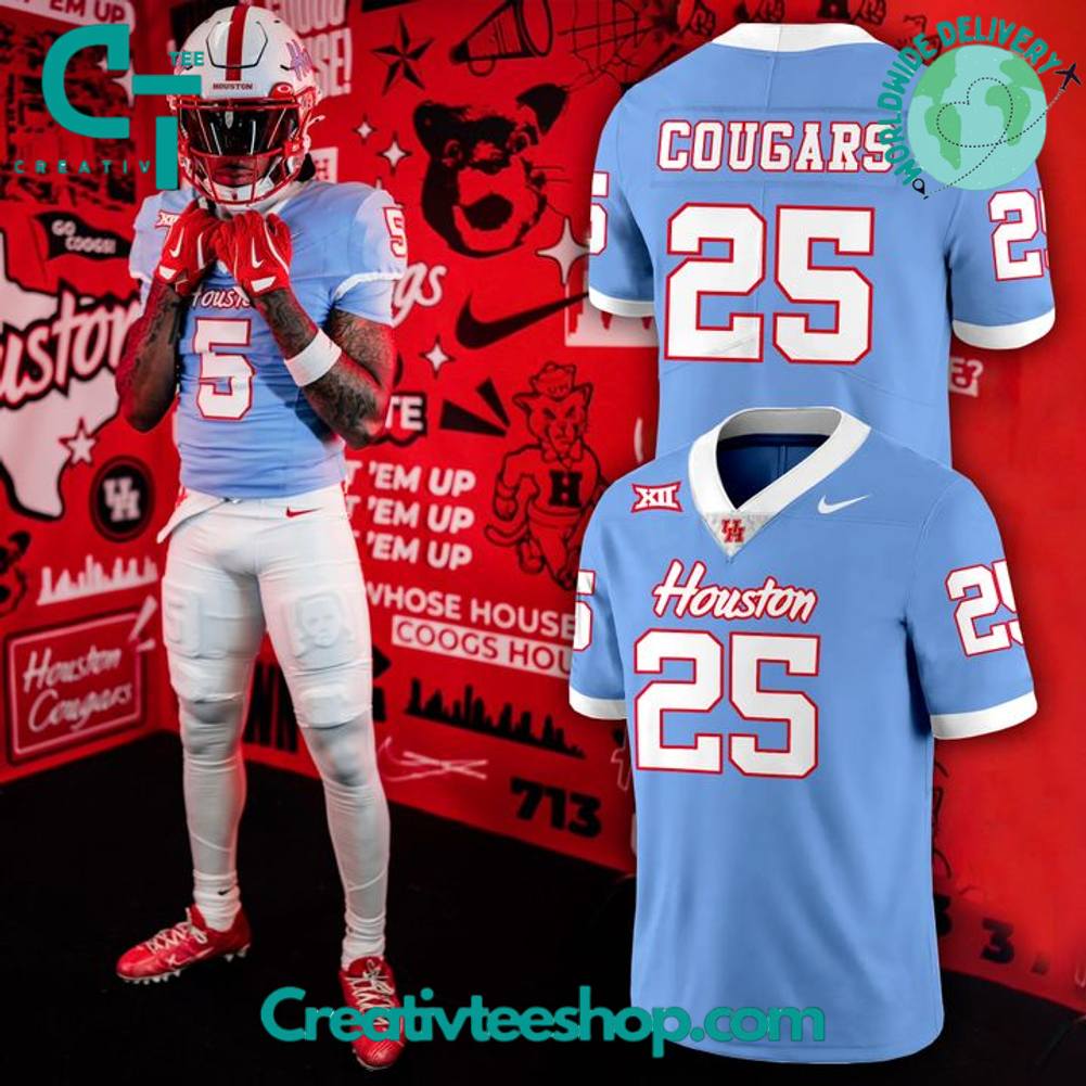 Houston Cougars Special New 2025 Season Football Jersey - Blue