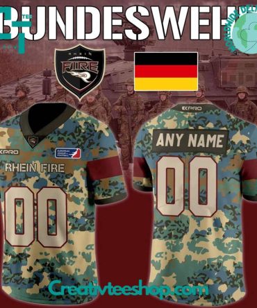 Rhein Fire Bundeswehr 2025 Camo Football Jersey