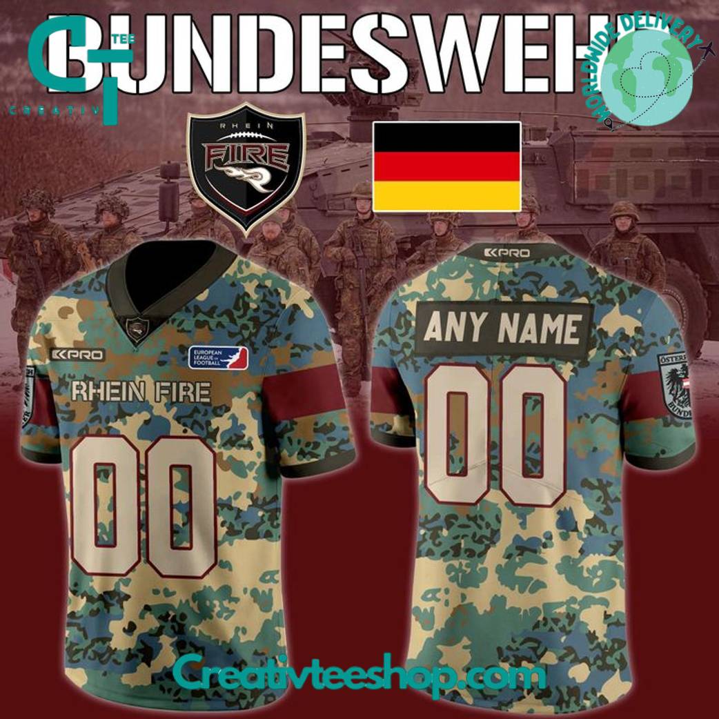 Rhein Fire Bundeswehr 2025 Camo Football Jersey