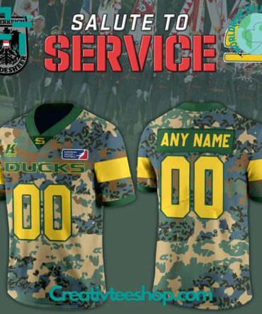 Salzburg Ducks/Panthers Salute To Service 2025 Camo Football Jersey