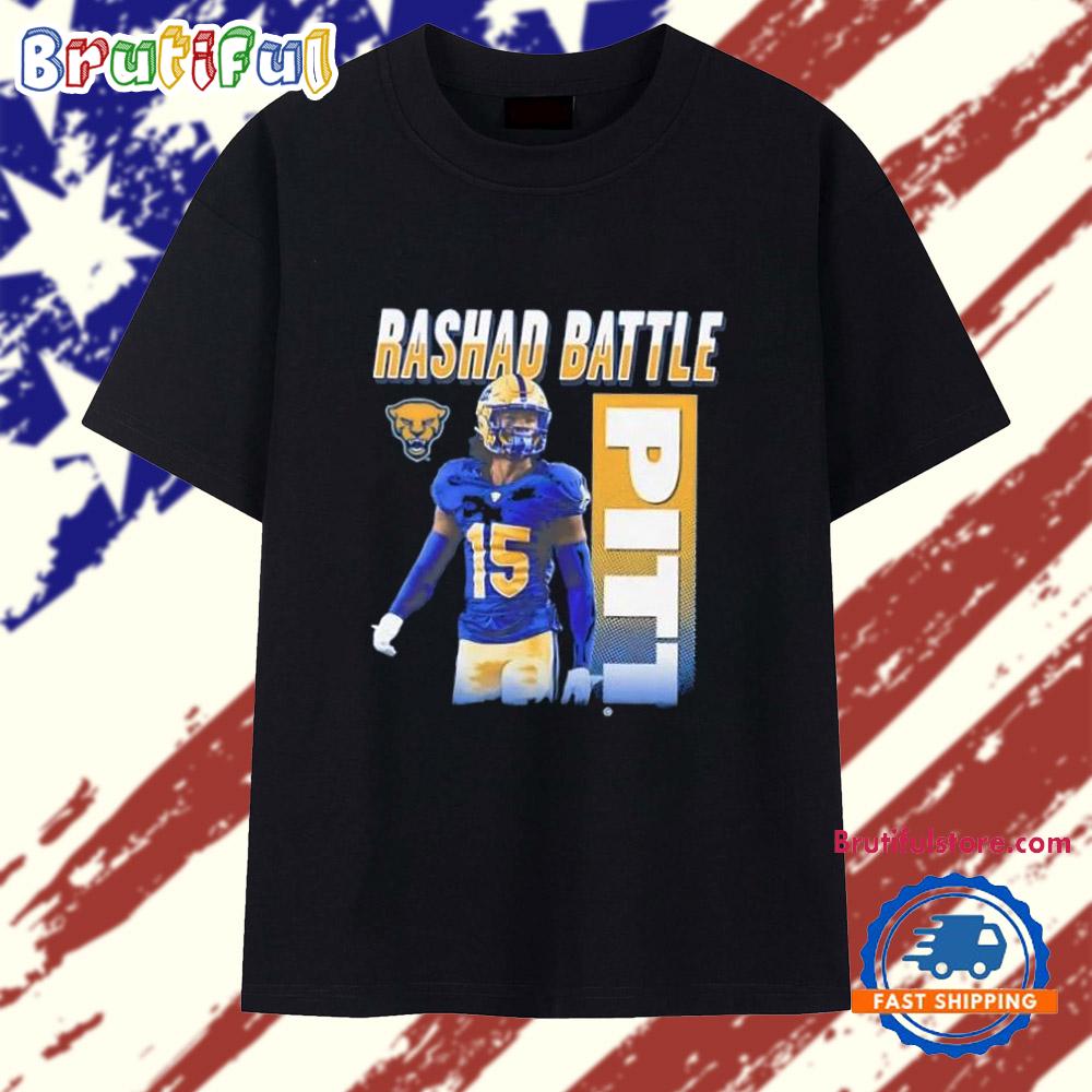 Rashad Battle Cartoon Pitt Panthers T Shirt