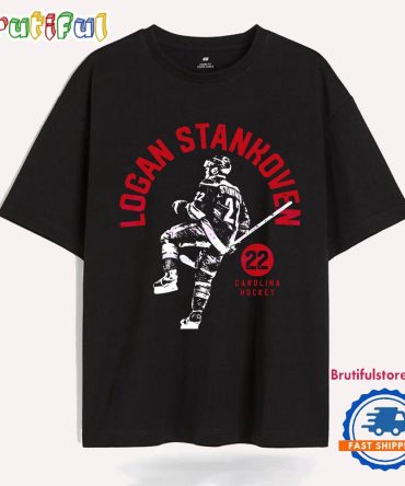 Retro Logan Stankoven 22 Carolina Hurricanes Hockey T Shirt
