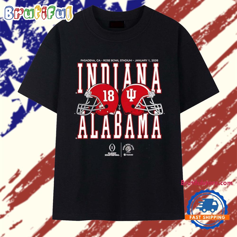 Rose Bowl Game 2026 Alabama Vs Indiana Helmet Matchup T Shirt