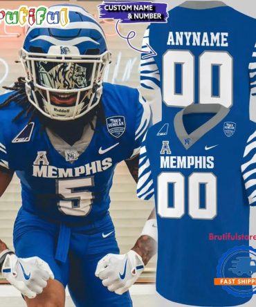 Royal Memphis Tigers Football Gameday 2025 Jersey Shirt