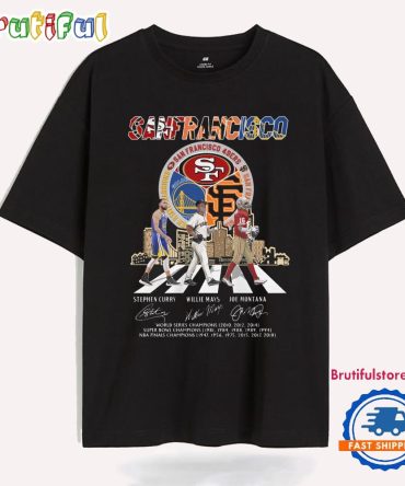 San Francisco Sport Stephen Curry Willie Mays Jor Montana Signature T Shirt