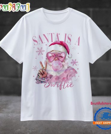 Santa Is A Swifties Christmas Pink Christmas Santa Limited Edition T Shirt