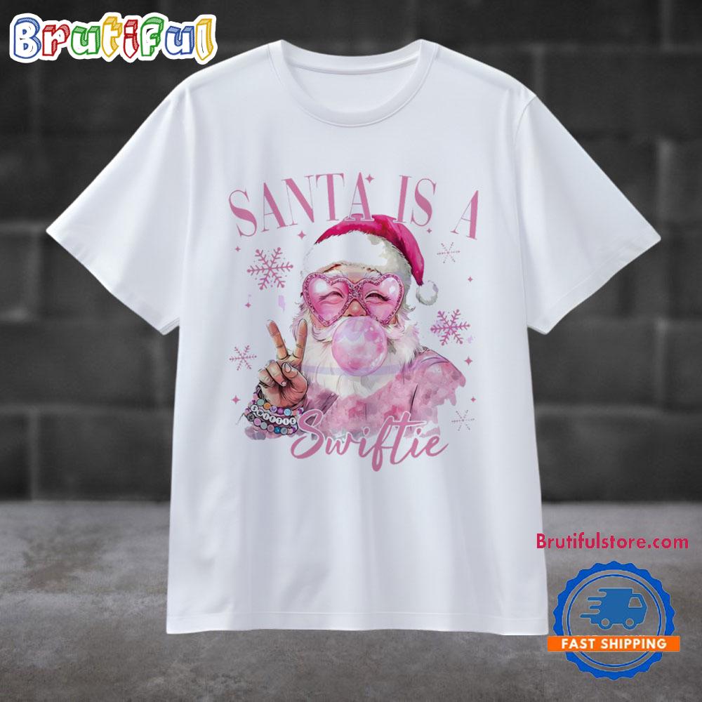 Santa Is A Swifties Christmas Pink Christmas Santa Limited Edition T Shirt