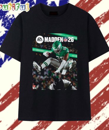 Saquon Barkley And His Hurdle Grace The Cover Of Madden 26 T Shirt