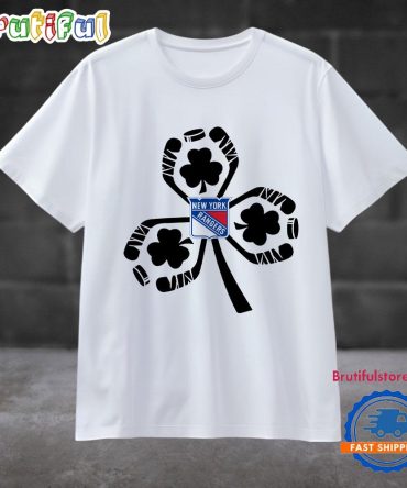 Shamrock Hockey St Patricks Day New York Rangers Sporty 2025 T Shirt