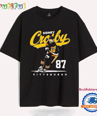 Sidney Crosby Pittsburgh Hockey Brush T Shirt