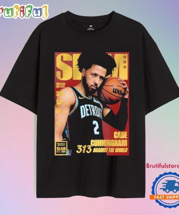 Slam 255 Cade Cunningham From Detroit Pistons 313 Against The World On The Slam Magazine Cover 2025 T Shirt