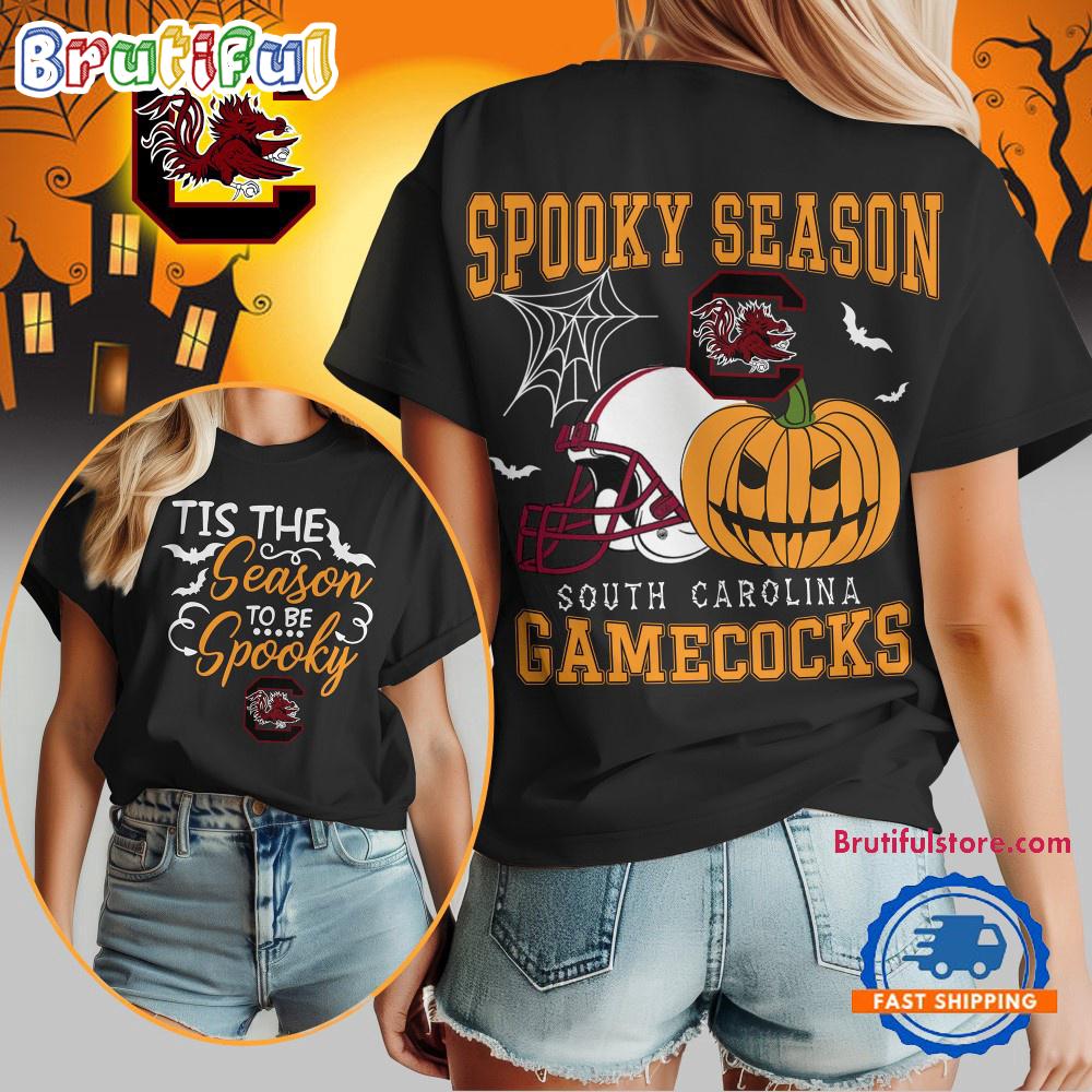 South Carolina Gamecocks 2025 Ncaa Halloween Spooky Season Vintage T Shirt
