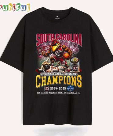 South Carolina Gamecocks Sec Women'S Basketball 2025 Champions T Shirt