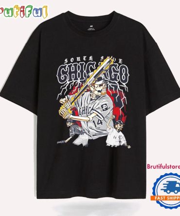 South Side Chicago Baseball Skeleton Player T Shirt
