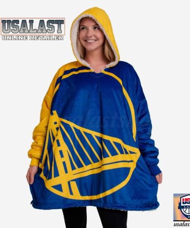 Golden State Warriors Big Logo Blanket Hoodie Hoodie Blanket