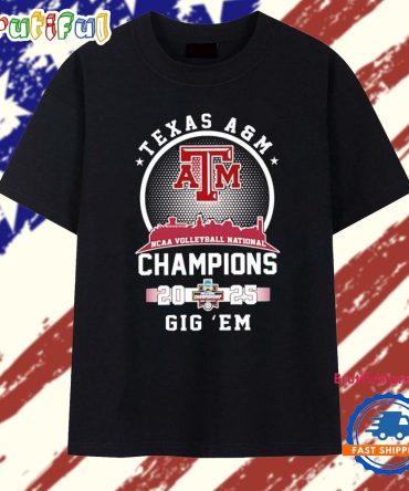 Texas A&M Aggies 2025 Volleyball National Champions City Skyline Vintage T Shirt