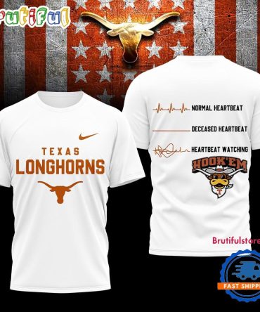 Texas Longhorns Ncaa Heartbeat Unisex 3D Shirt
