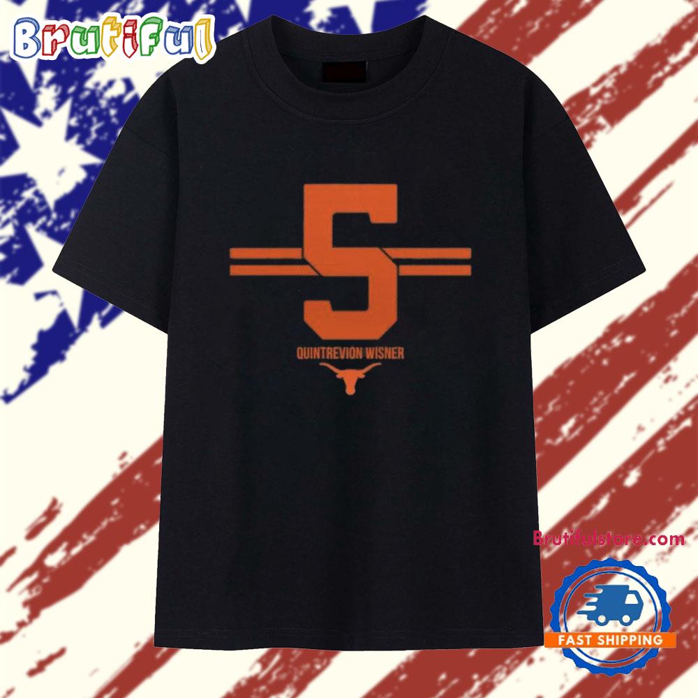 Texas Longhorns Quintrevion Wisner 5 Number And Name Stripe T Shirt