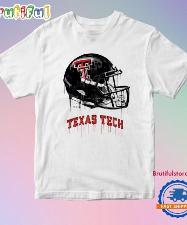 Texas Tech Red Raiders Dripping Football Helmet T Shirt
