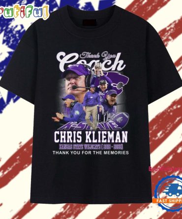 Thanks You Coach Chris Klieman Kansas State Wildcats 2019-2025 Vintage T Shirt