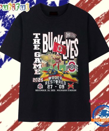 The Game Ohio State Buckeyes 2025 Rder Rest Red 27 09 Score T Shirt