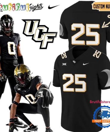Ucf Knights Football 2025 Core Uniform Custom Black Jersey