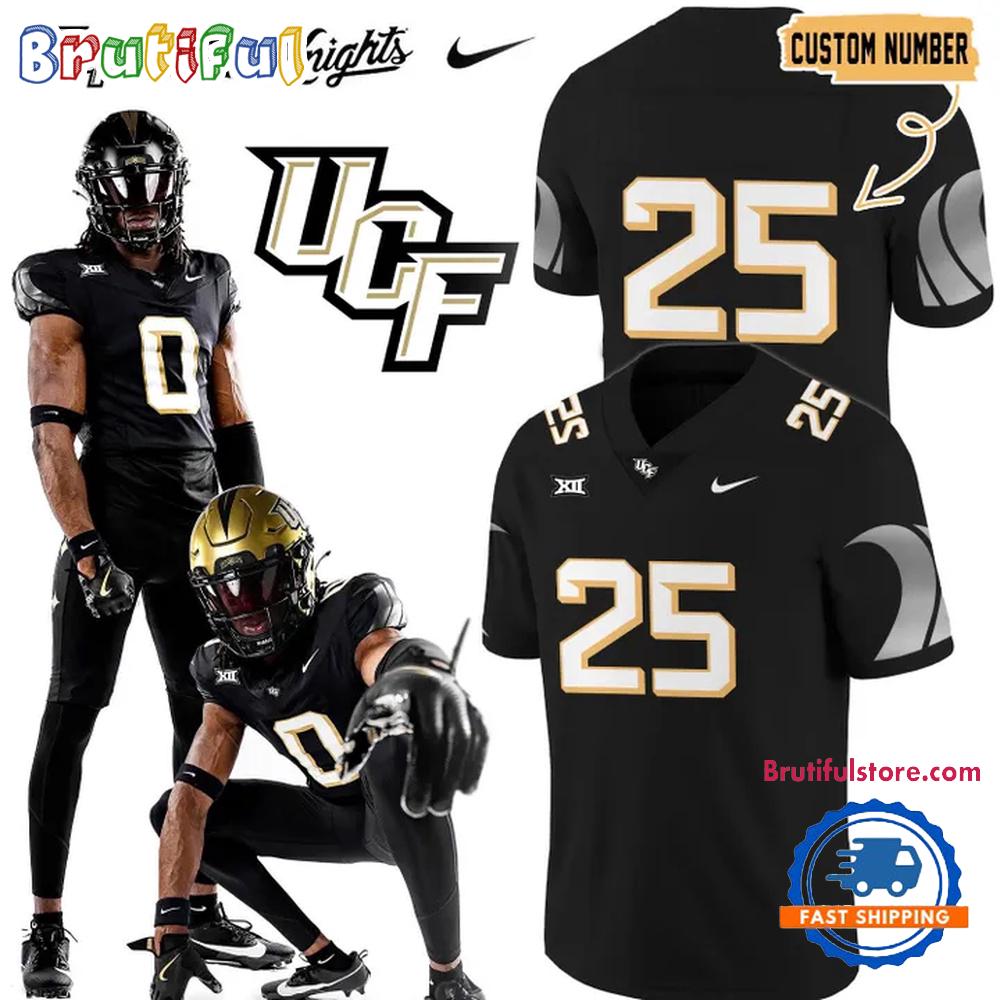 Ucf Knights Football 2025 Core Uniform Custom Black Jersey
