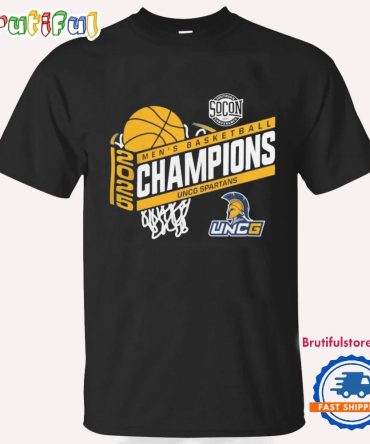 Uncg Spartans Men’S Basketball 2025 Southern Conference Champions T Shirt