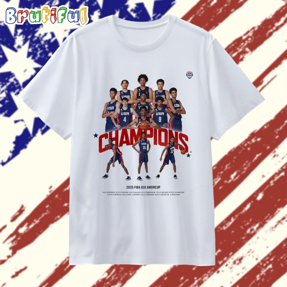 Usa Basketball 2025 Fiba U16 Americup Champions T Shirt