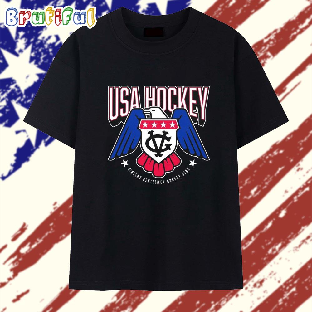 Usa Hockey Violent Gentlemen Hockey Club T Shirt