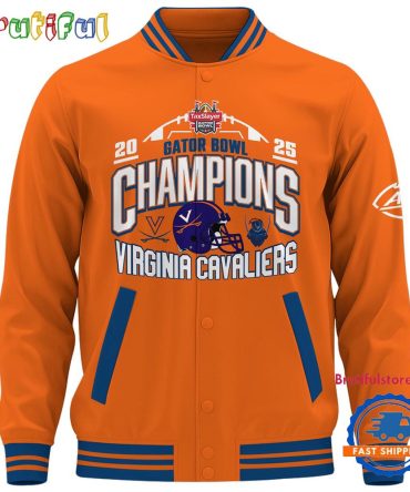 Virginia Cavaliers 2025 Taxslayer Gator Bowl Champions Limited Edition Baseball Jacket