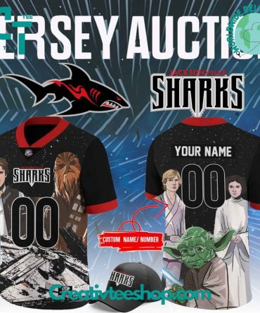 Jacksonville Sharks X Star Wars Night Custom Football Jersey - Limited Edition