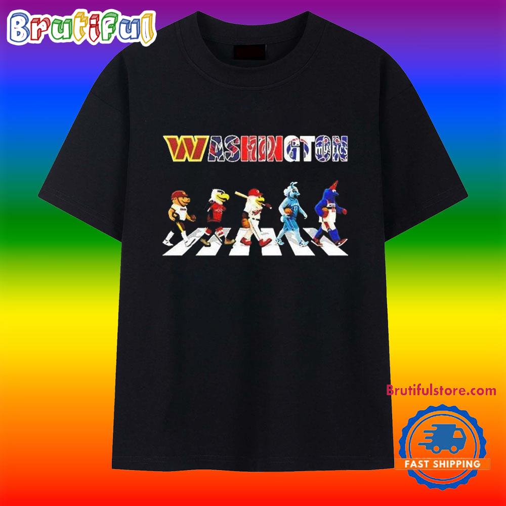 Washington Mascot Chibi Walking Abbey Road 2025 T Shirt