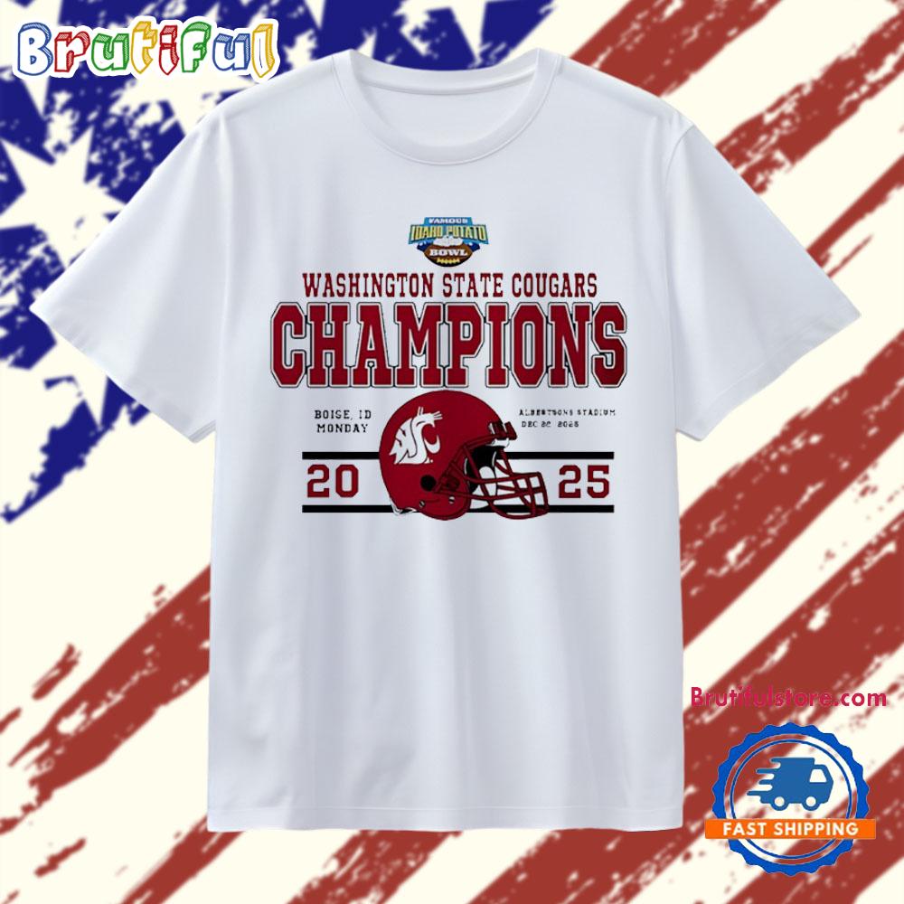 Washington State Cougars Potato Bowl Champions 2025 T Shirt