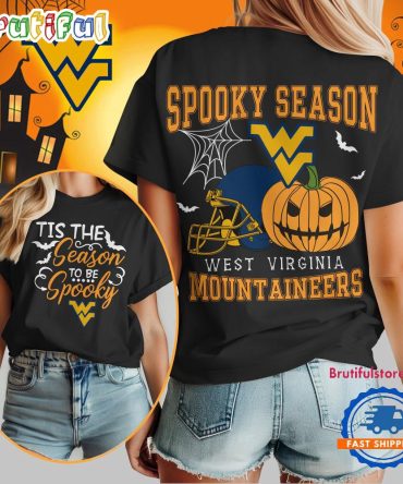 West Virginia Mountaineers 2025 Ncaa Halloween Spooky Season Vintage T Shirt