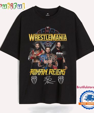 Wrestle Mania Roman Reigns Signature Wwe T Shirt
