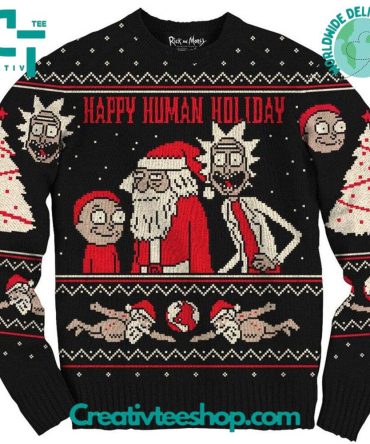 Rick And Morty Exploding Santa Ugly Christmas Sweater