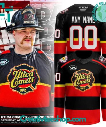 Utica Comets Hockey X Fire Department Personalized Jersey