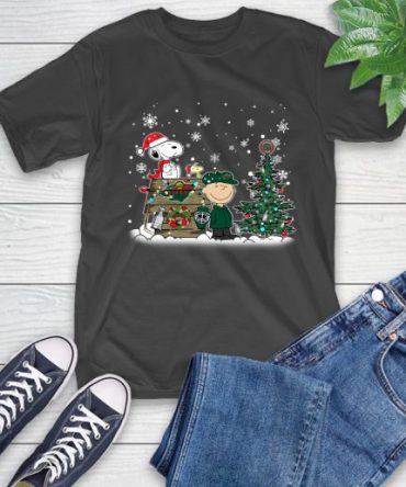Nhl Minnesota Wild Snoopy Charlie Brown Woodstock Christmas Stanley Cup Hockey T-Shirt