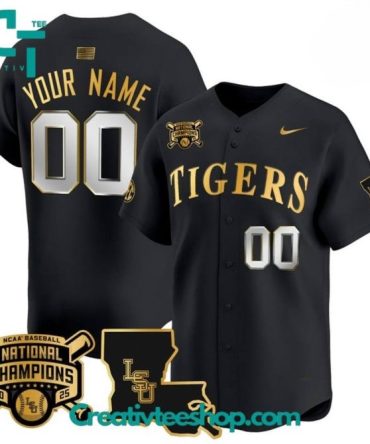 Lsu Tigers 2025 College World Series Champions Gold Vapor Special Baseball Jersey