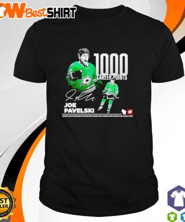 1000 Career Points Joe Pavelski Dallas Stars Signature Shirt
