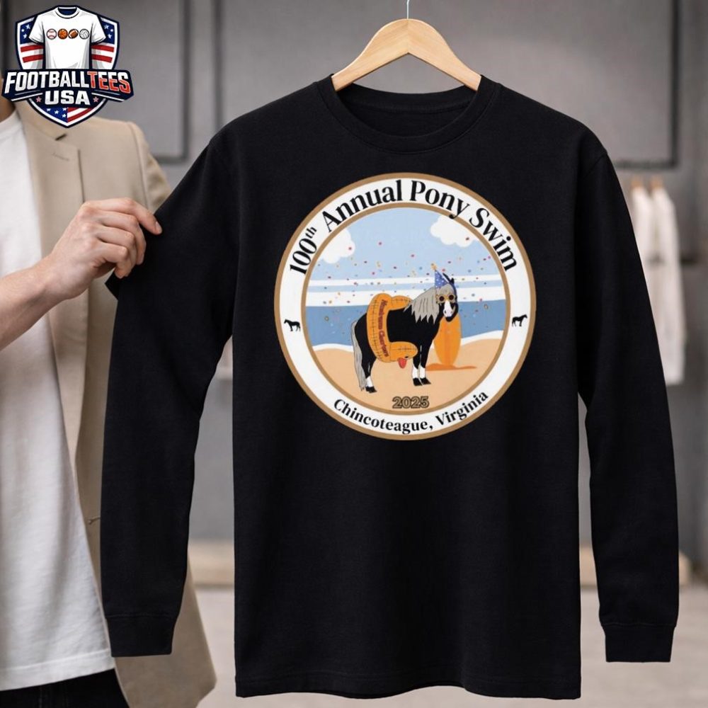 100Th Annual Pony Swim Chincoteague Virginia 2025 Unisex Shirt - Image 4