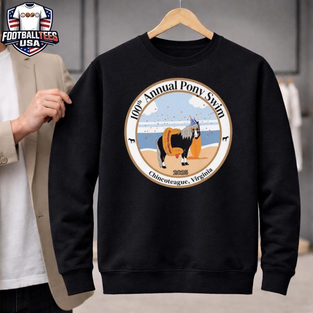 100Th Annual Pony Swim Chincoteague Virginia 2025 Unisex Shirt - Image 2
