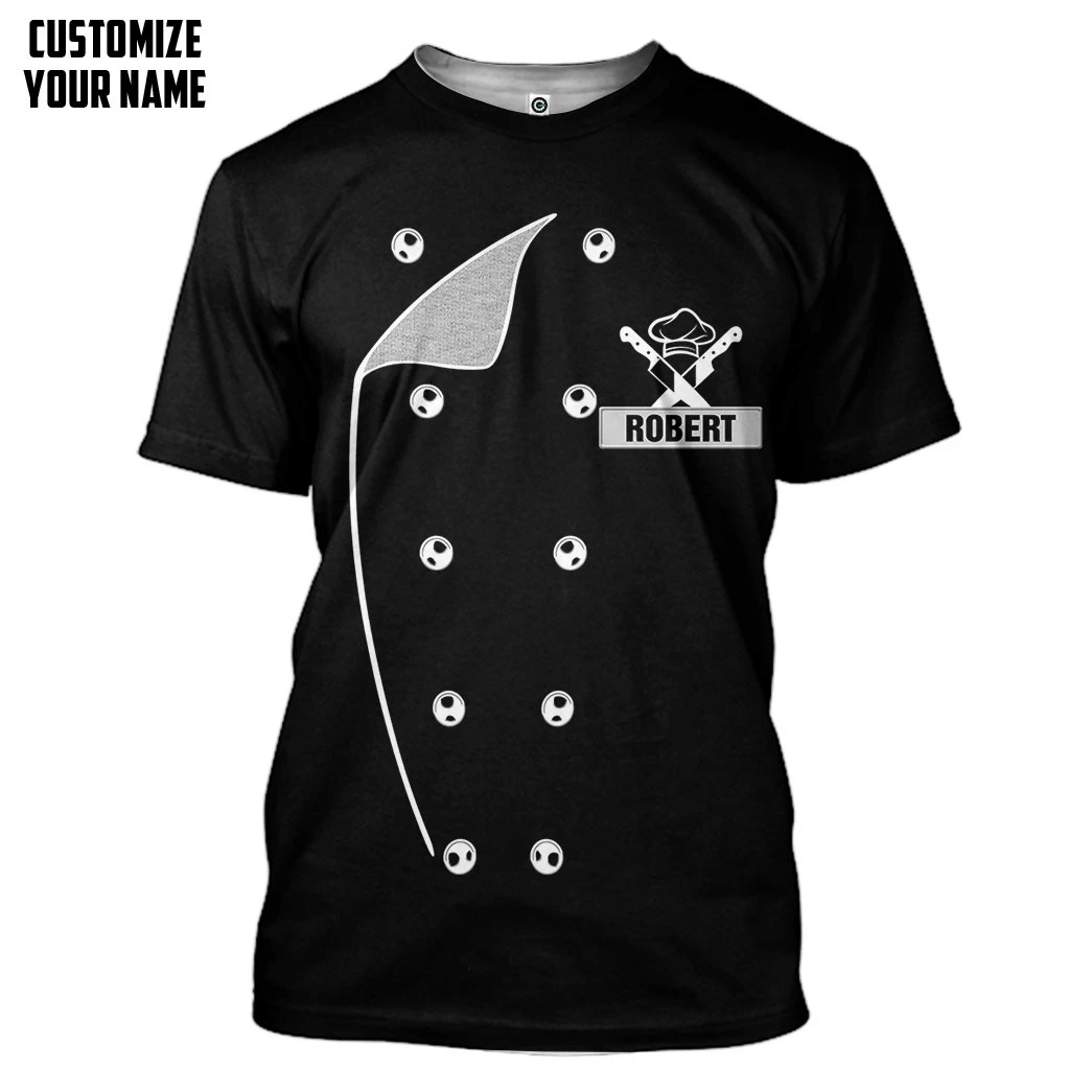 Personalized Custom Name 3D Chef Black Uniform Date A Chef Tshirt Hoodie Qt307247 - Image 3