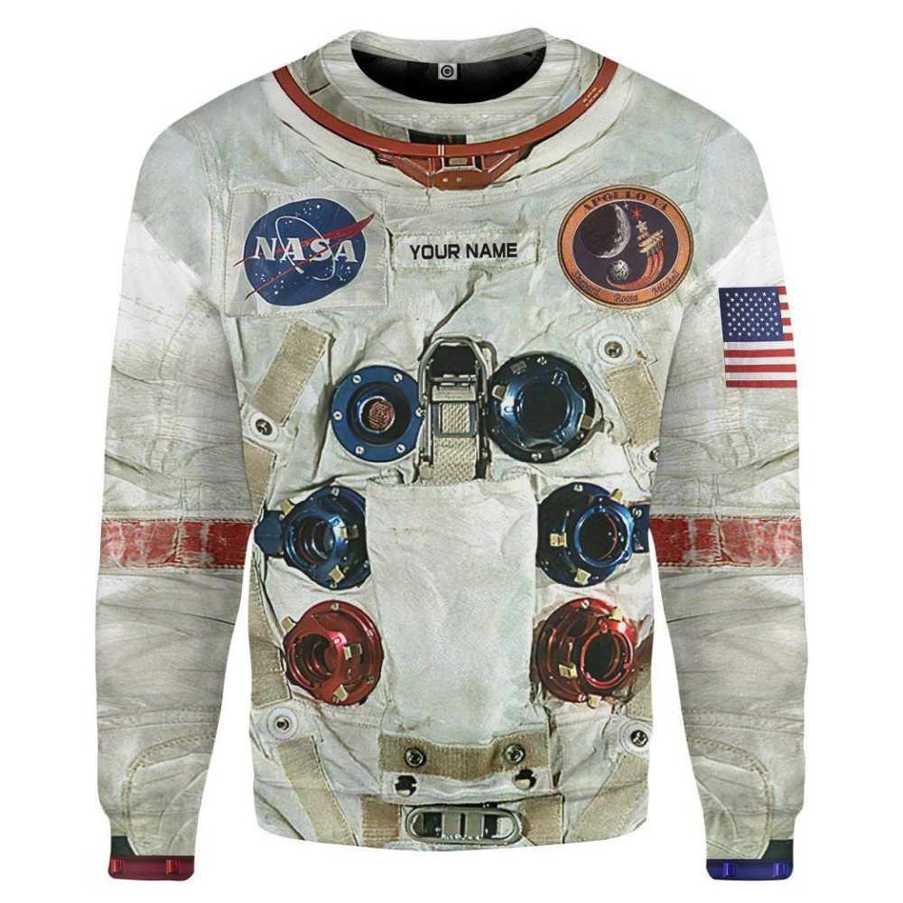 Personalized Custom Name 3D Shepard A7 Lb Apollo 14 Pressure Suit Space Suit Tshirt Hoodie Qt211145Hf - Image 2