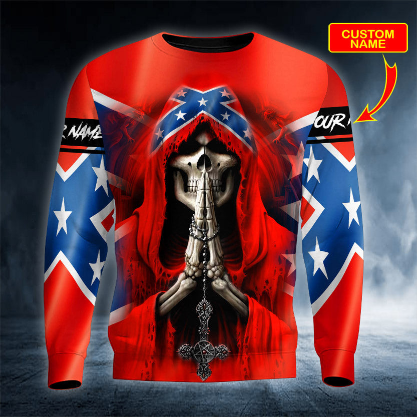 Personalized Custom Name Pray Csa Skull 3D Printed Hoodie Qt301336Hf - Image 3